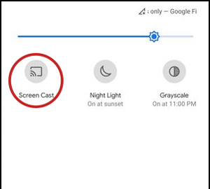 cast icon on android phone