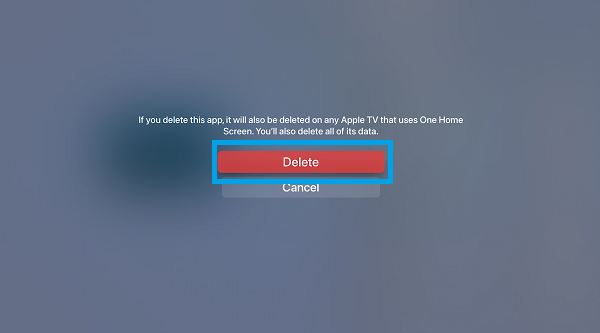 delete netflix on apple tv