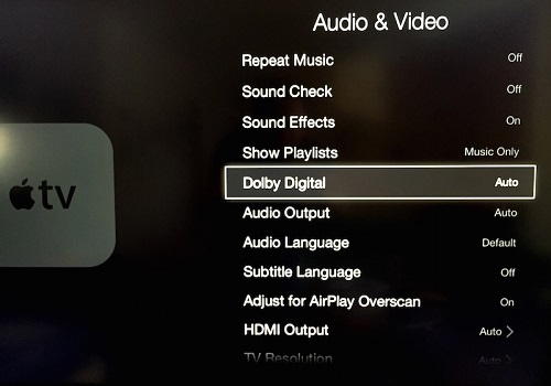 dolby digital on apple tv