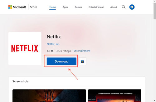 download netflix app from microsoft store