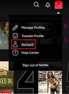 netflix account settings in the web player