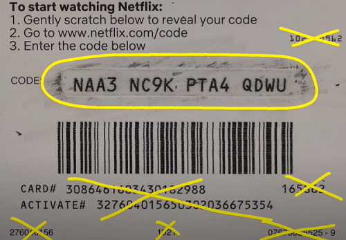 netflix gift codes