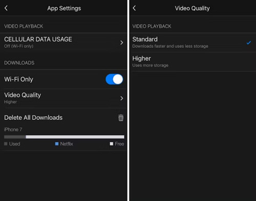 netflix mobile app settings downloads wifi only