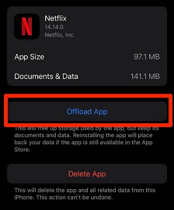 offload netflix