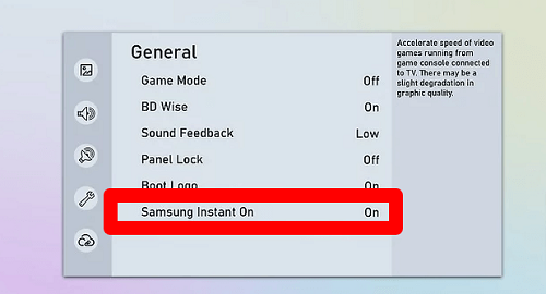 samsung instant on