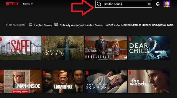 search limited series on netflix