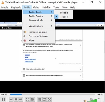 set audio track in vlc media player