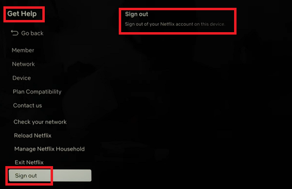 sign out of netflix on smart tv