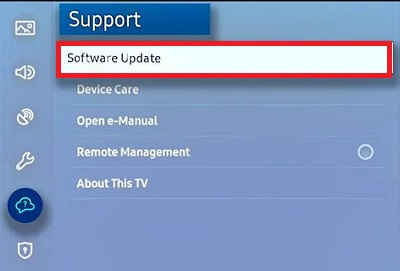 software update on smart tv