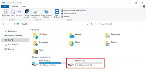 usb drive on windows this pc